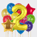 Набор шаров "Яркая Дата" с цифрой на выбор - изображение 1