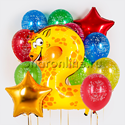Набор шаров "Яркая Дата" с цифрой на выбор - изображение 1