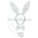 Набор Заяц белый (ушки, бантик, хвостик) - изображение 1