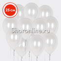 Облако белых шариков металлик 25 см - изображение 1