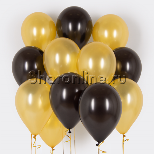 Облако черно-золотых шариков - изображение 1