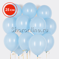 Облако голубых шаров "Макаронс" 25 см