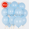 Облако голубых шаров "Макаронс" 25 см - изображение 1