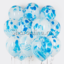 Облако многоцветных голубых шариков - изображение 1