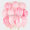 Облако мраморных розово-белых шаров - изображение 1