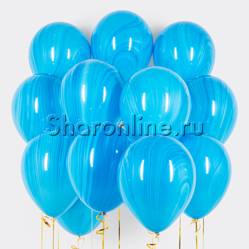 Облако мраморных сине-голубых шариков - изображение 1