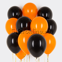 Облако оранжево-черных шариков