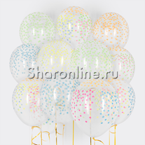 Облако Прозрачных шариков "Разноцветное конфетти"