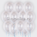 Облако шариков с голубым голографическим конфетти - изображение 1