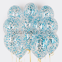 Облако шариков с круглым голубым конфетти - изображение 1