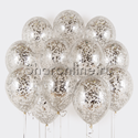 Облако шаров с серебряным конфетти - изображение 1