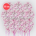 Облако шариков с квадратным малиновым конфетти 25 см - изображение 1