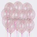 Облако шариков с малиновым голографическим конфетти - изображение 1