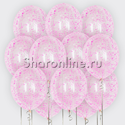 Облако шариков с розовым пенопластовым конфетти - изображение 1