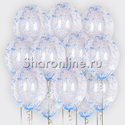 Облако шариков с синим пенопластовым конфетти - изображение 1