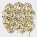Облако из шариков с золотым конфетти в форме звезды - изображение 1