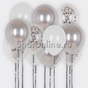 Облако шариков "Серебряная роса" с дождиком - изображение 1