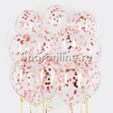 Облако шаров с конфетти "Розовое золото" - изображение 1