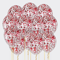 Облако шаров с красным конфетти звезды - изображение 1
