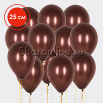 Облако шаров шоколадного цвета 25 см