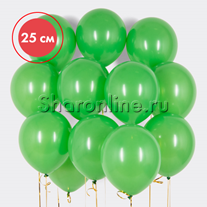 Облако зеленых матовых шариков 25 см