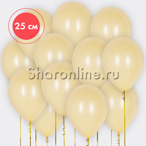 Облако желтых шаров "Макаронс" 25 см