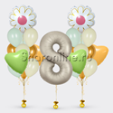 Сет из шаров "8 марта" кремовый - изображение 1