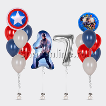Сет из шаров "Капитан Америка" с цифрой