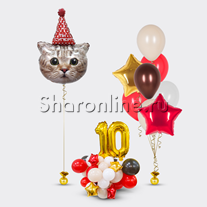 Сет из шаров "Котенок в колпачке"