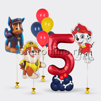 Сет из шаров "Paw Patrol" с цифрой
