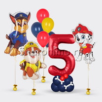 Сет из шаров "Paw Patrol" с цифрой