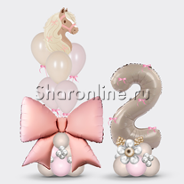 Сет из шаров "Пони с бантиками"