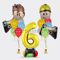 Сет из шаров "Roblox" с цифрой