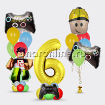 Сет из шаров "Roblox" с цифрой