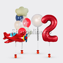 Сет из шаров "Счастливый рейс" с цифрой - изображение 1