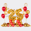 Сет из шаров "Юбилей" с золотыми цифрами - изображение 1