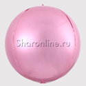 Шар 3D Сфера розовая 41 см - изображение 1
