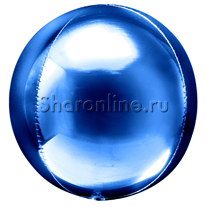 Шар 3D Сфера Синяя 41 см