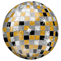 Шар 3D Сфера "Сверкающее диско" 41 см