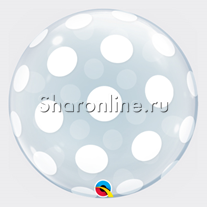 Шар Bubble "Горошек" 50 см