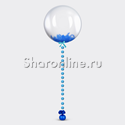 Шар Bubble с голубой подвеской и перьями - изображение 1