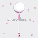 Шар Bubble с розовым конфетти - изображение 1