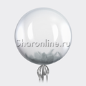 Шар Bubble с серыми перьями - изображение 1