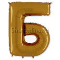 Шар Буква "Б" Золото 99 см - изображение 1