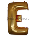 Шар Буква "E" Золото 99 см - изображение 1