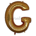 Шар Буква "G" Золотая 99 см - изображение 1
