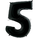 Шар "Цифра 5" Черная 102 см - изображение 1