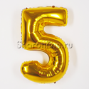 Шар "Цифра 5" Золото 66 см - изображение 1