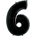 Шар "Цифра 6" Черная 102 см - изображение 1