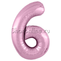 Шар "Цифра 6" Розовая 102 см - изображение 1